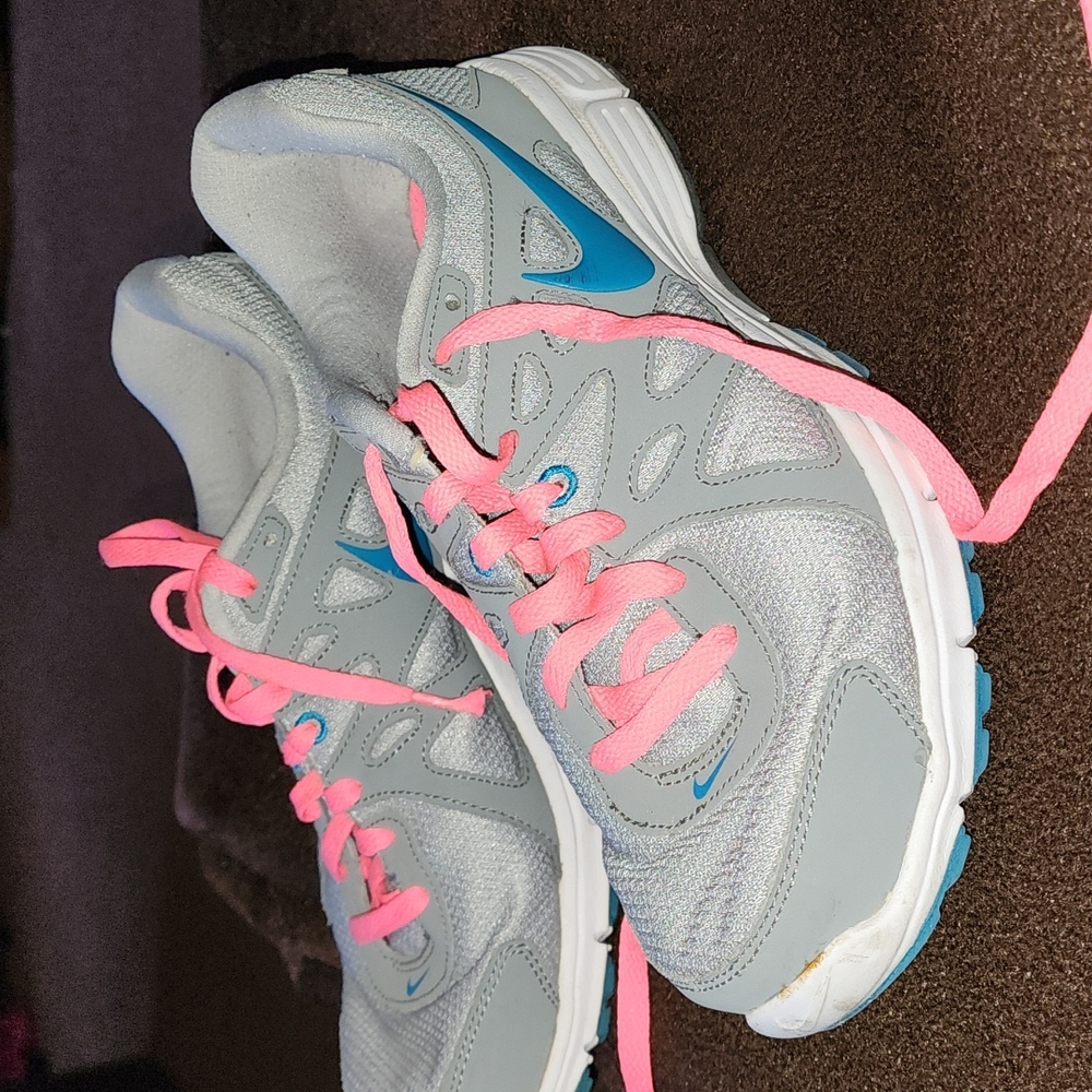 Nike Womens Revolution 2 554902-006 Gray Pink Running Shoes Lace Up Size 11